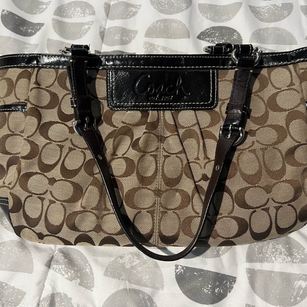 Authentic Coach Monogram Medium Tote